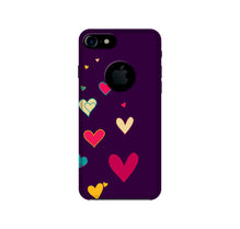 Purple Background Mobile Back Case for iPhone 7 logo cut  (Design - 107)
