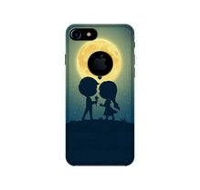 Love Couple Mobile Back Case for iPhone 7 logo cut  (Design - 109)