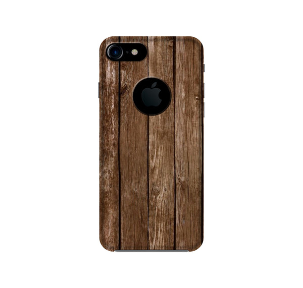 Wooden Look Case for iPhone 7 logo cut  (Design - 112)