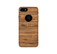Wooden Look Mobile Back Case for iPhone 7 logo cut  (Design - 113)