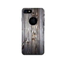 Wooden Look Mobile Back Case for iPhone 7 logo cut  (Design - 114)