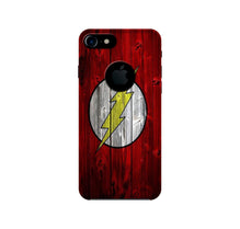 Flash Superhero Mobile Back Case for iPhone 7 logo cut  (Design - 116)