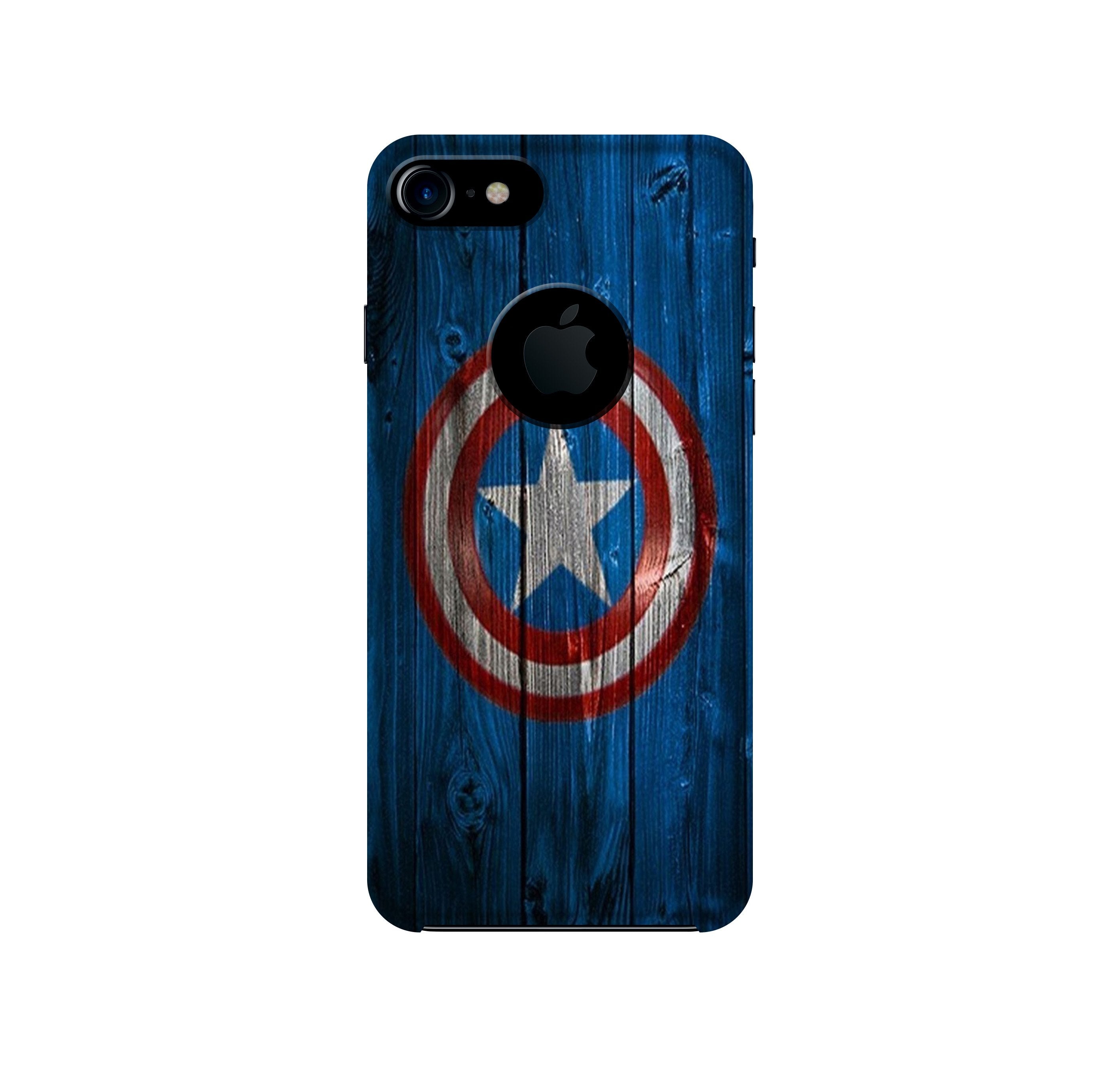 Captain America Superhero Case for iPhone 7 logo cut  (Design - 118)
