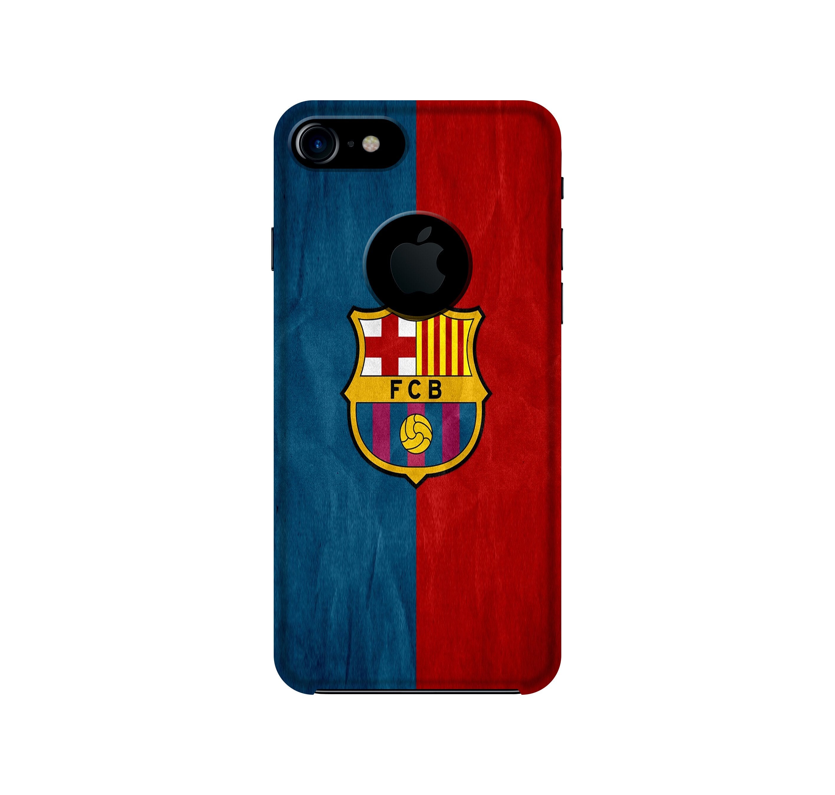 FCB Football Case for iPhone 7 logo cut  (Design - 123)