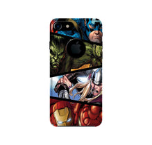 Avengers Superhero Mobile Back Case for iPhone 7 logo cut  (Design - 124)