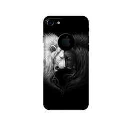 Dark White Lion Case for iPhone 7 logo cut(Design - 140)