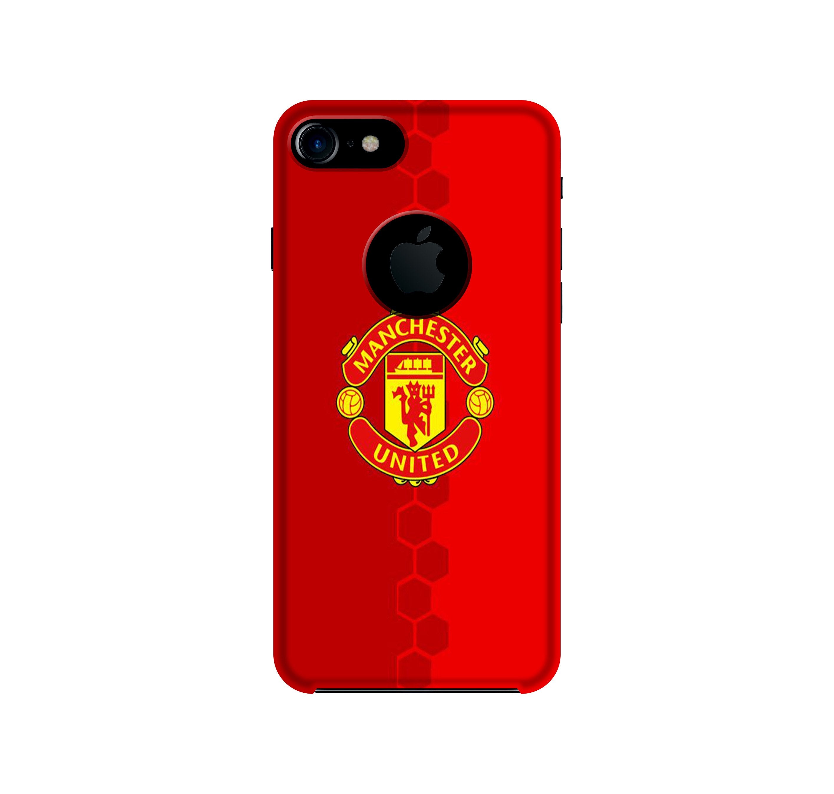 Manchester United Case for iPhone 7 logo cut  (Design - 157)