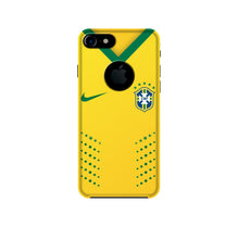 Brazil Mobile Back Case for iPhone 7 logo cut  (Design - 176)
