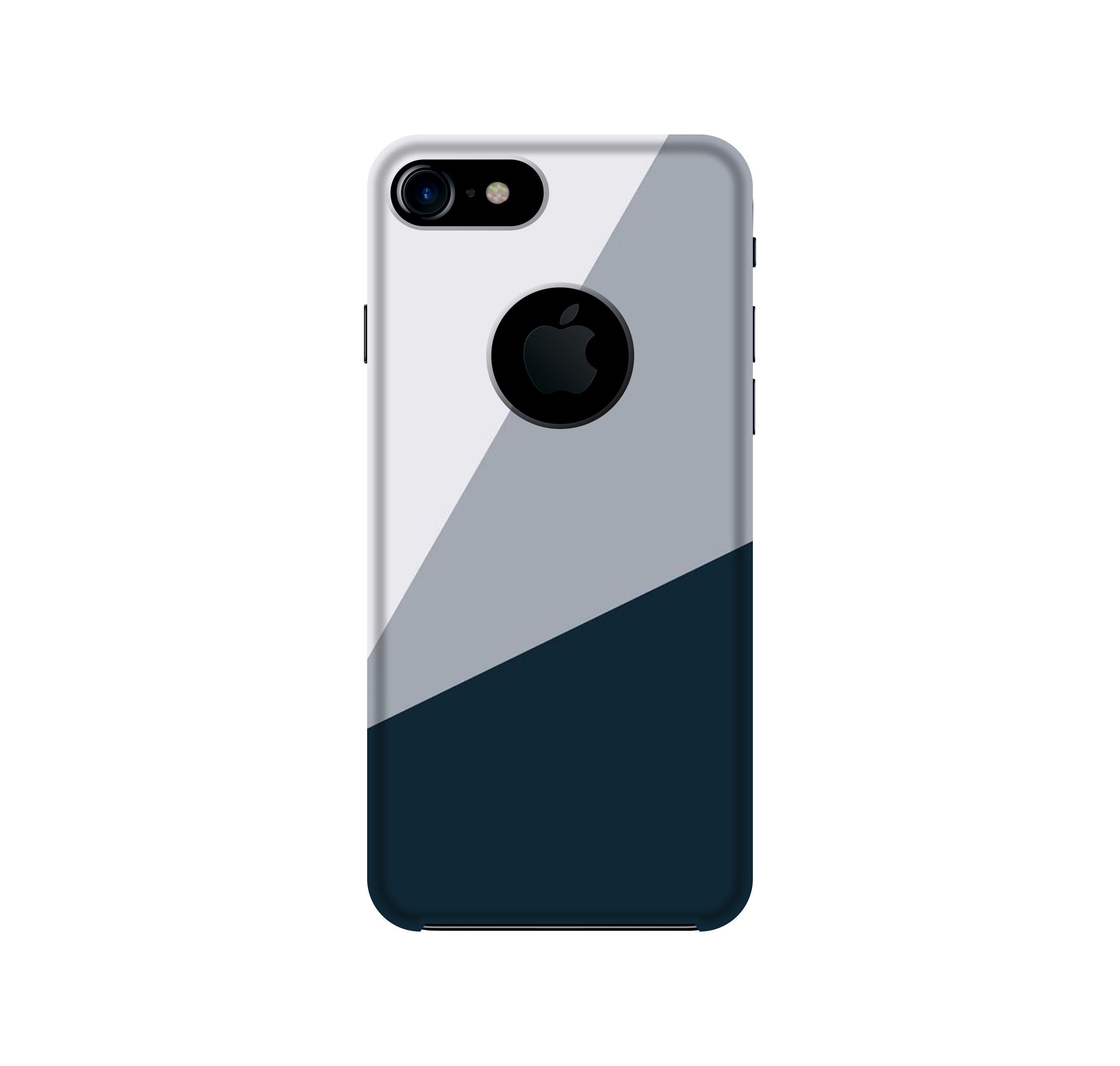 Blue Shade Case for iPhone 7 logo cut (Design - 182)