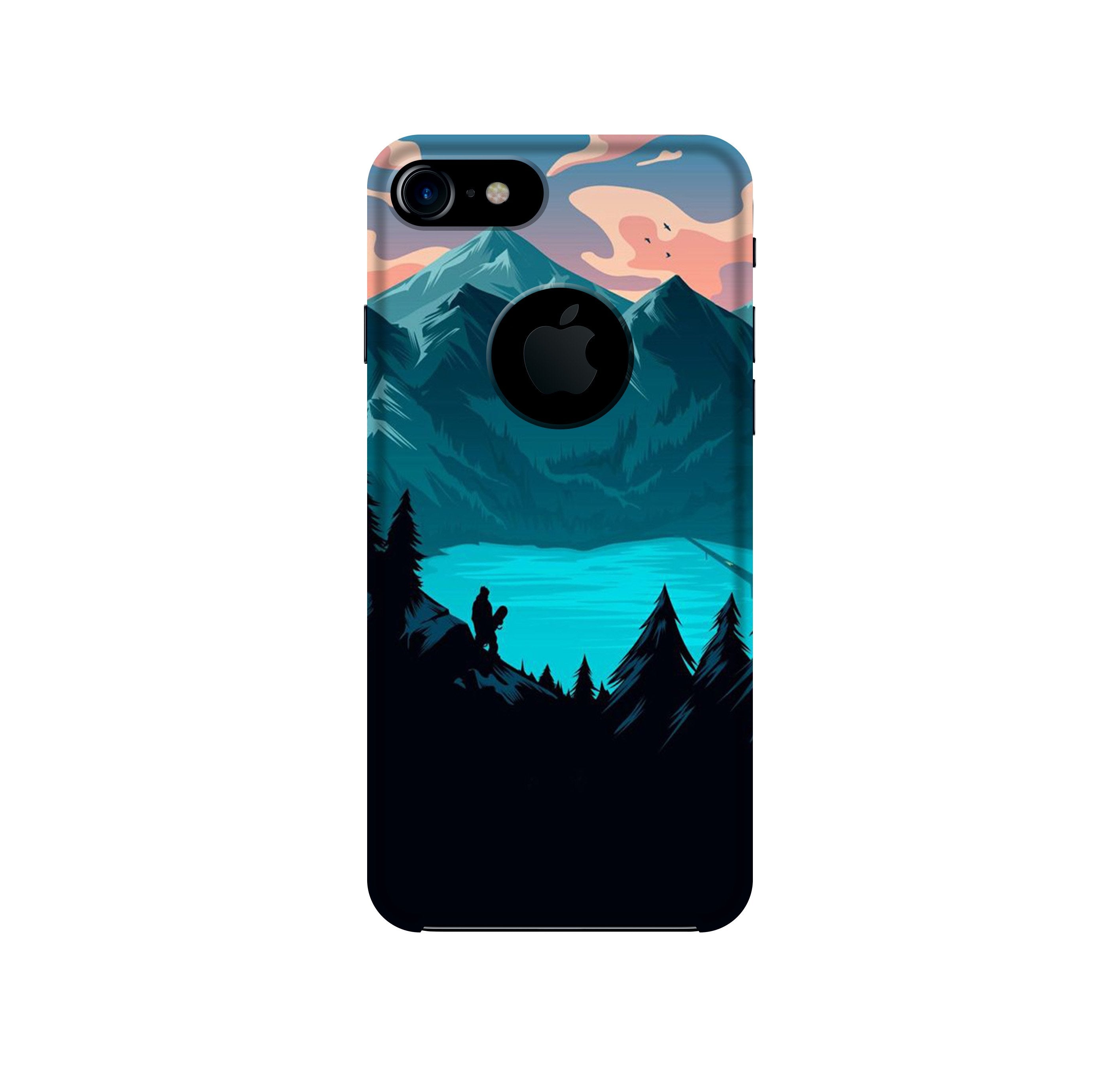 Mountains Case for iPhone 7 logo cut (Design - 186)