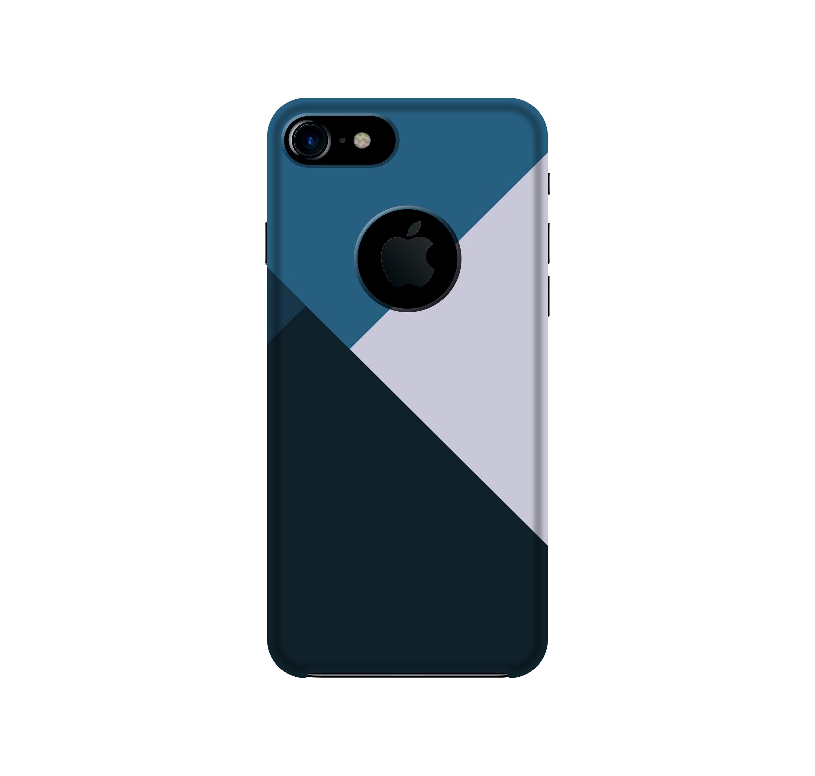 Blue Shades Case for iPhone 7 logo cut (Design - 188)