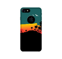 Sky Trees Mobile Back Case for iPhone 7 logo cut (Design - 191)