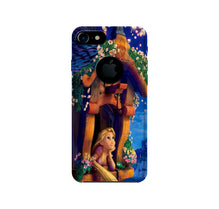 Cute Girl Mobile Back Case for iPhone 7 logo cut (Design - 198)