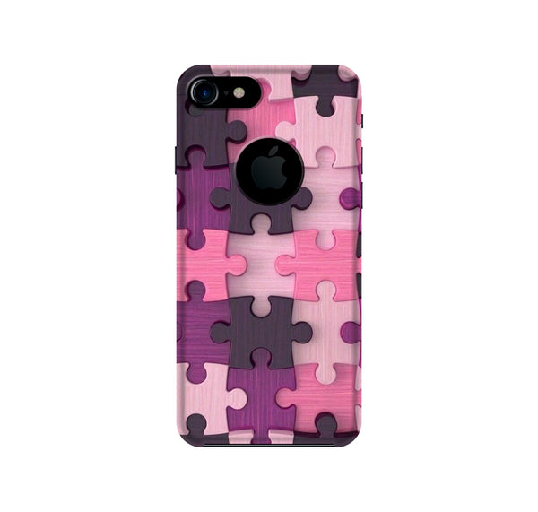 Puzzle Case for iPhone 7 logo cut (Design - 199)