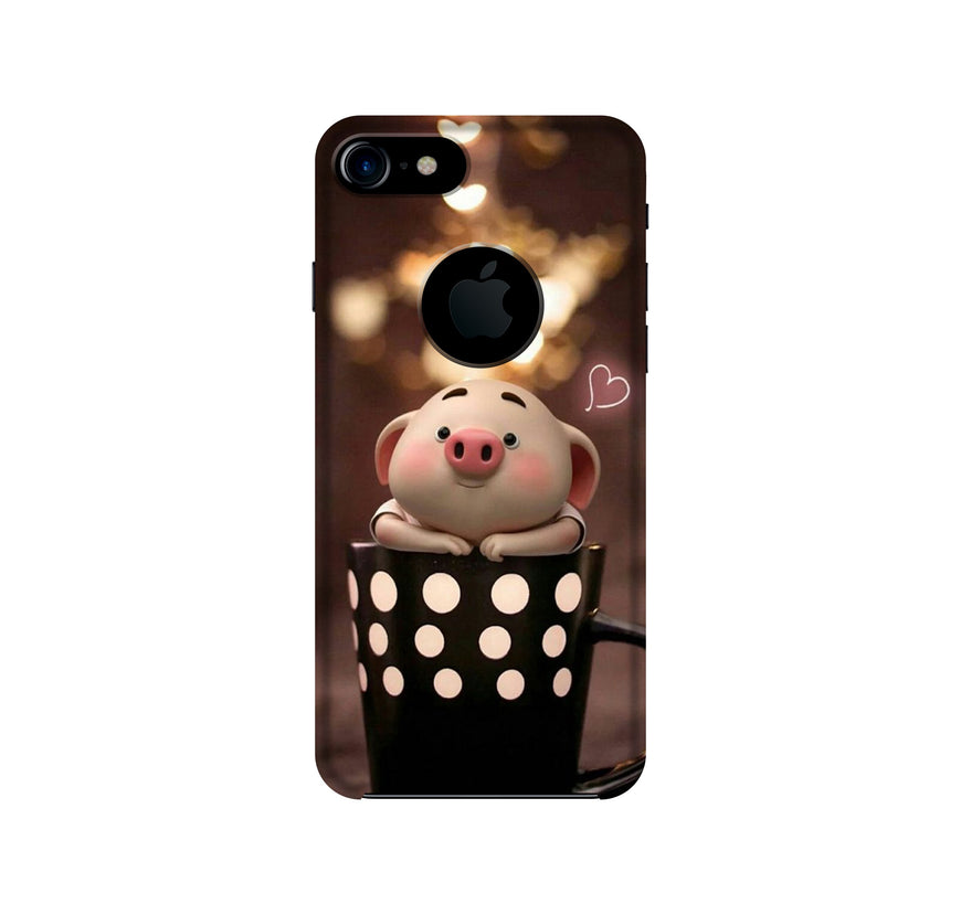 Cute Bunny Case for iPhone 7 logo cut (Design No. 213)