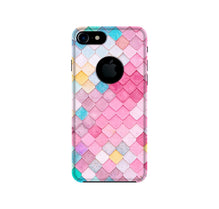 Pink Pattern Mobile Back Case for iPhone 7 logo cut (Design - 215)