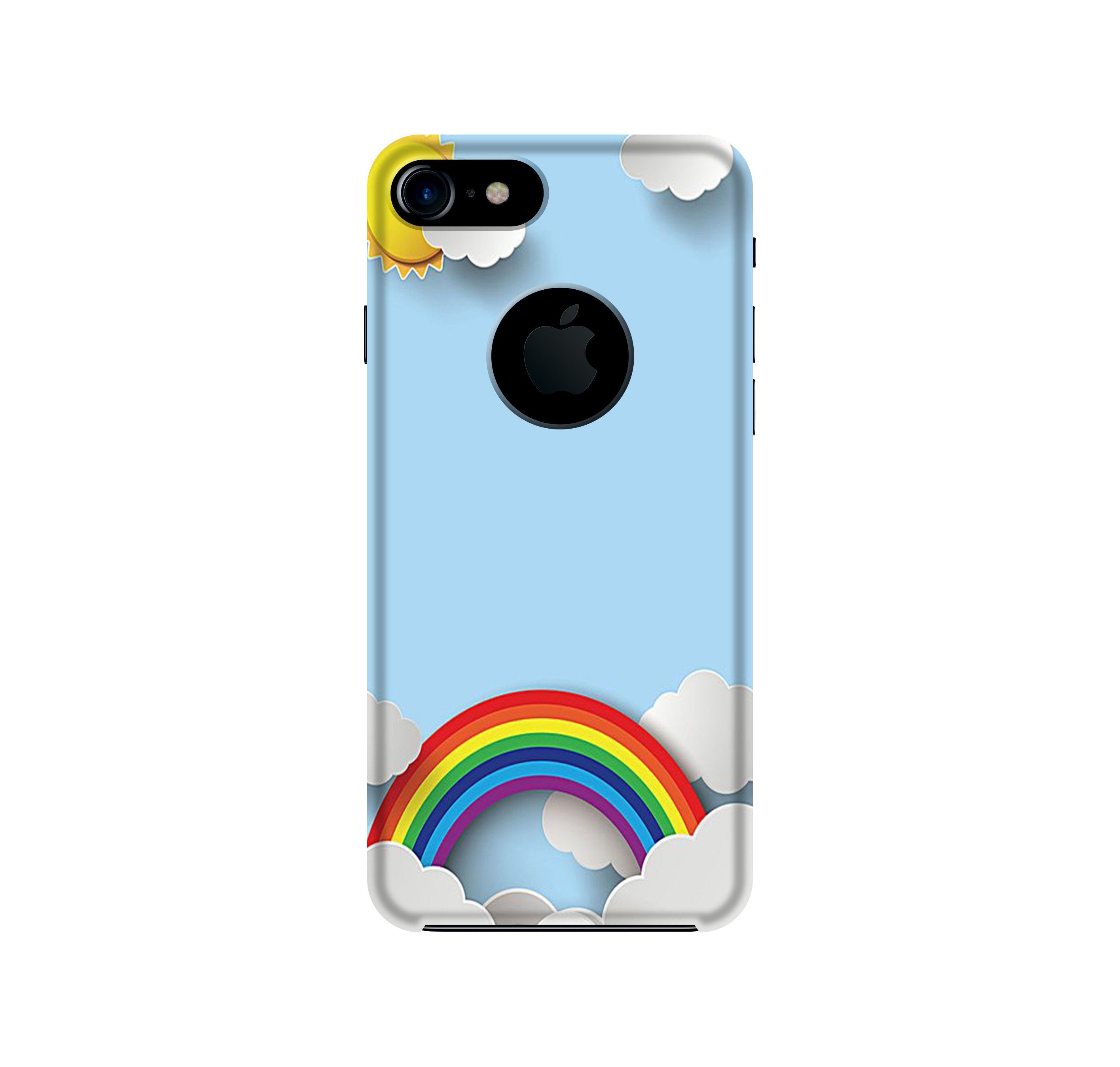 Rainbow Case for iPhone 7 logo cut (Design No. 225)