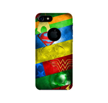 Superheros Logo Mobile Back Case for iPhone 7 logo cut (Design - 251)