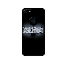 Girl Boss Black Mobile Back Case for iPhone 7 logo cut (Design - 268)