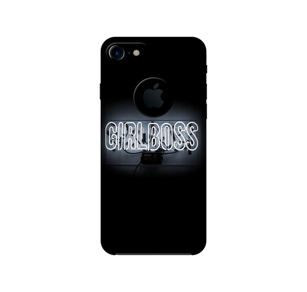 Girl Boss Black Case for iPhone 7 logo cut (Design No. 268)