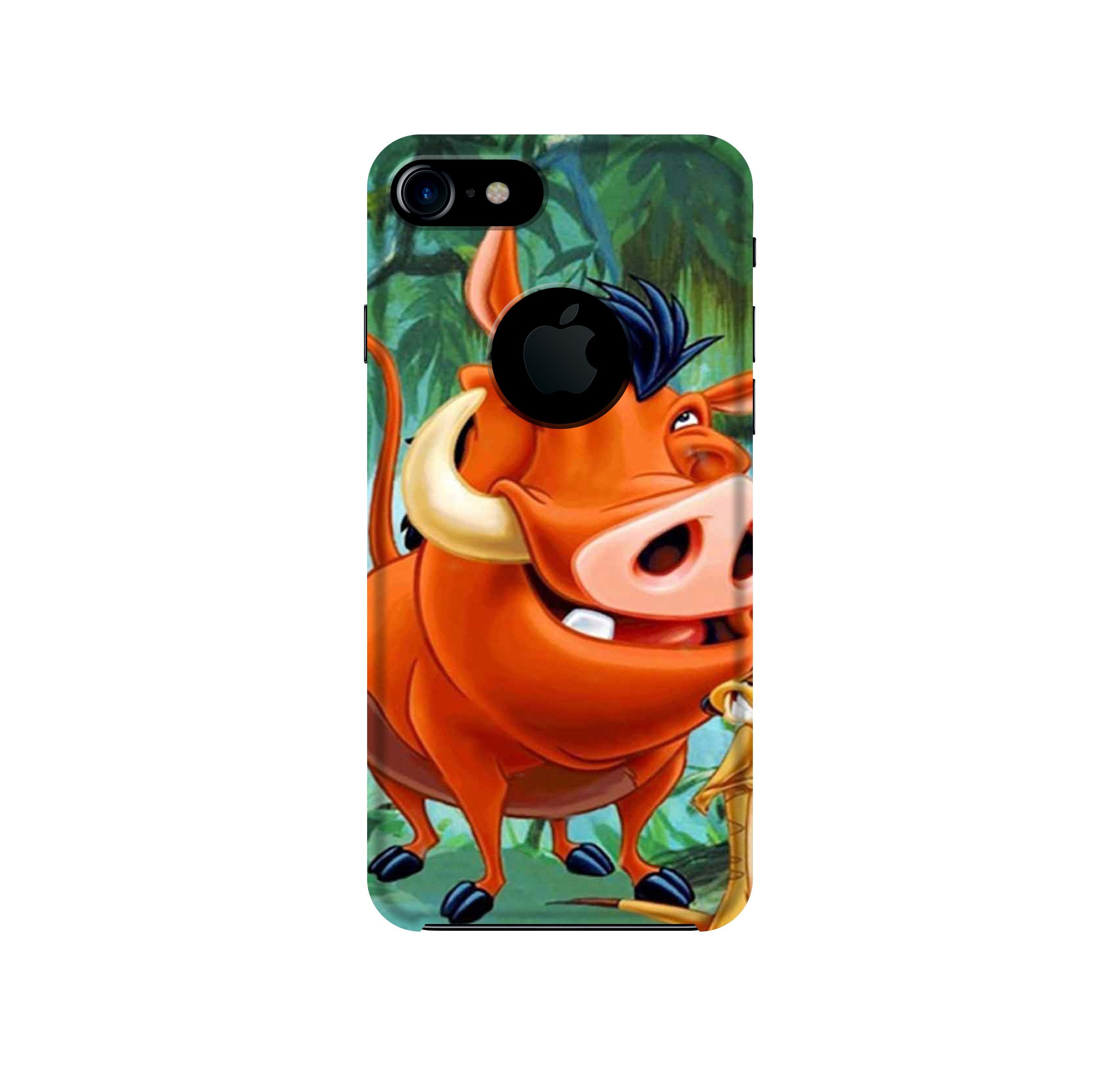 Timon and Pumbaa Mobile Back Case for iPhone 7 Logo Cut (Design - 305)
