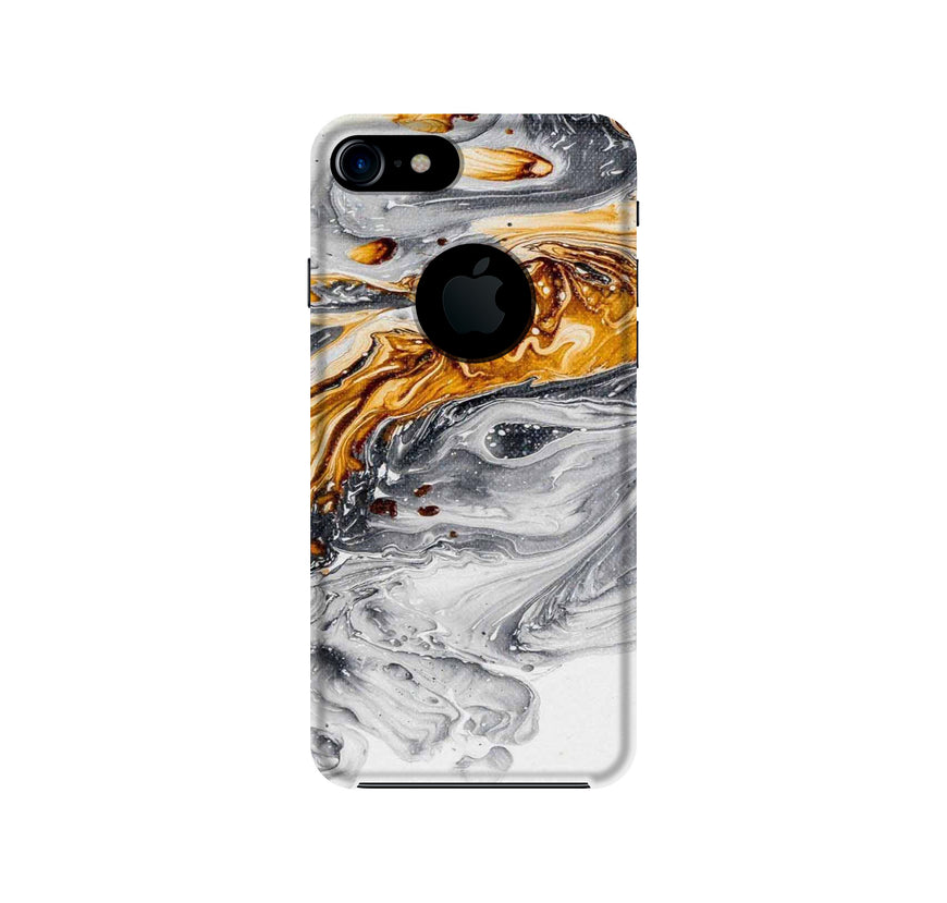 Marble Texture Mobile Back Case for iPhone 7 Logo Cut (Design - 310)