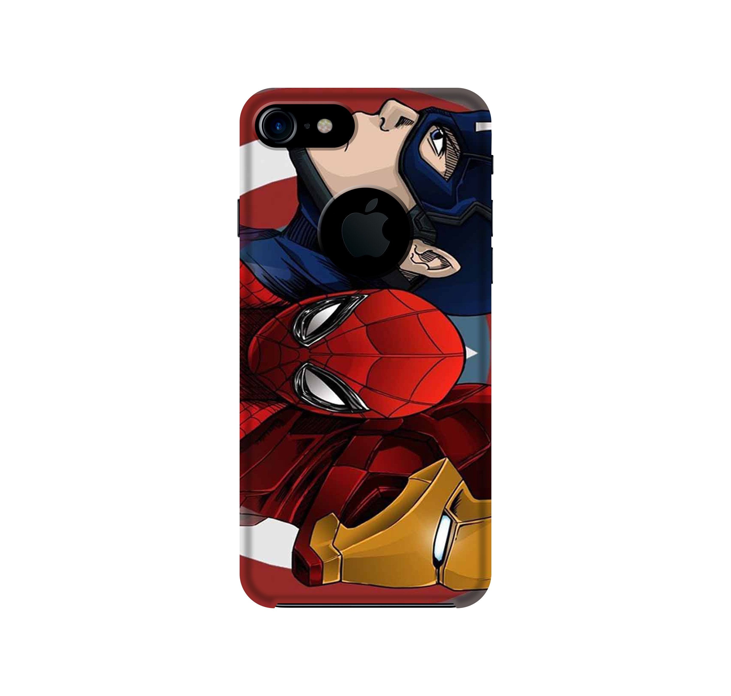Superhero Mobile Back Case for iPhone 7 Logo Cut (Design - 311)