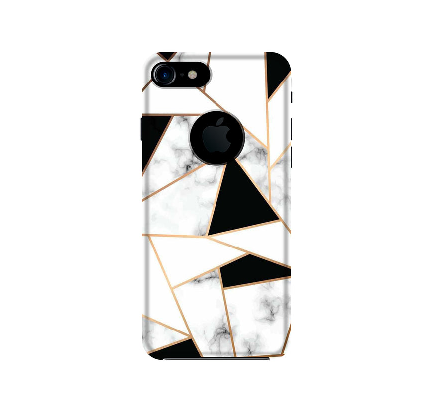 Marble Texture Mobile Back Case for iPhone 7 Logo Cut (Design - 322)