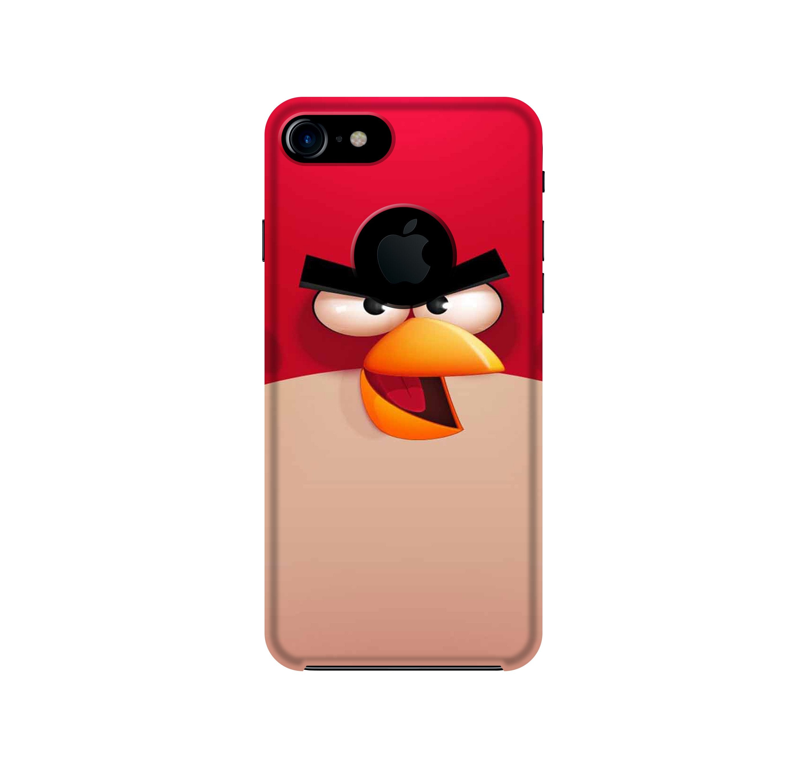Angry Bird Red Mobile Back Case for iPhone 7 Logo Cut (Design - 325)