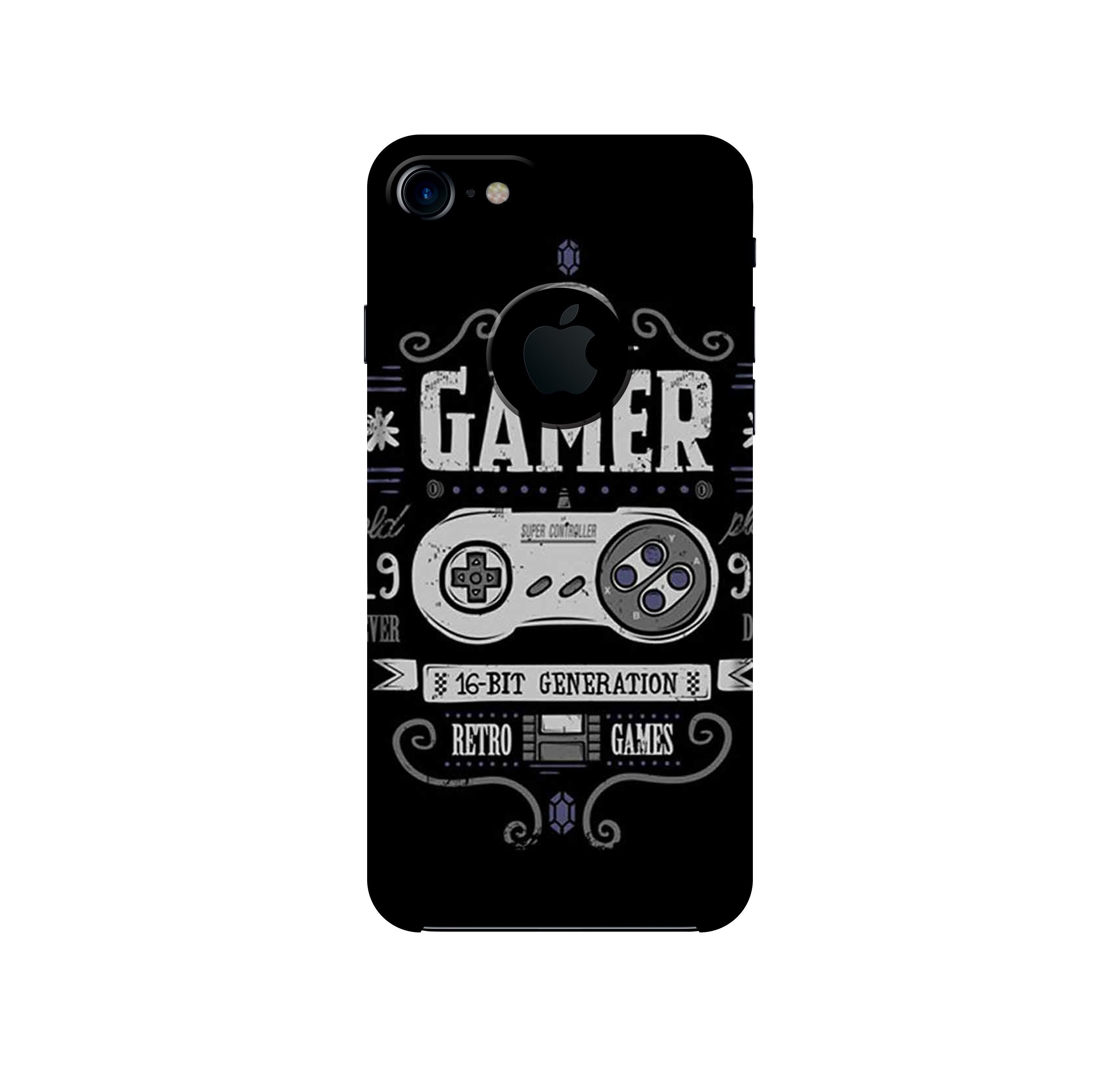 Gamer Mobile Back Case for iPhone 7 Logo Cut (Design - 330)