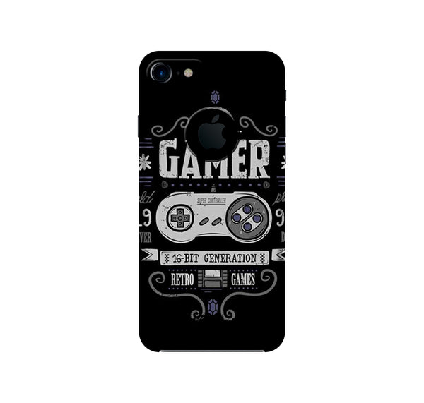 Gamer Mobile Back Case for iPhone 7 Logo Cut (Design - 330)