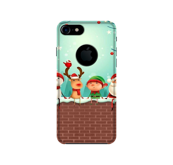 Santa Claus Mobile Back Case for iPhone 7 Logo Cut (Design - 334)