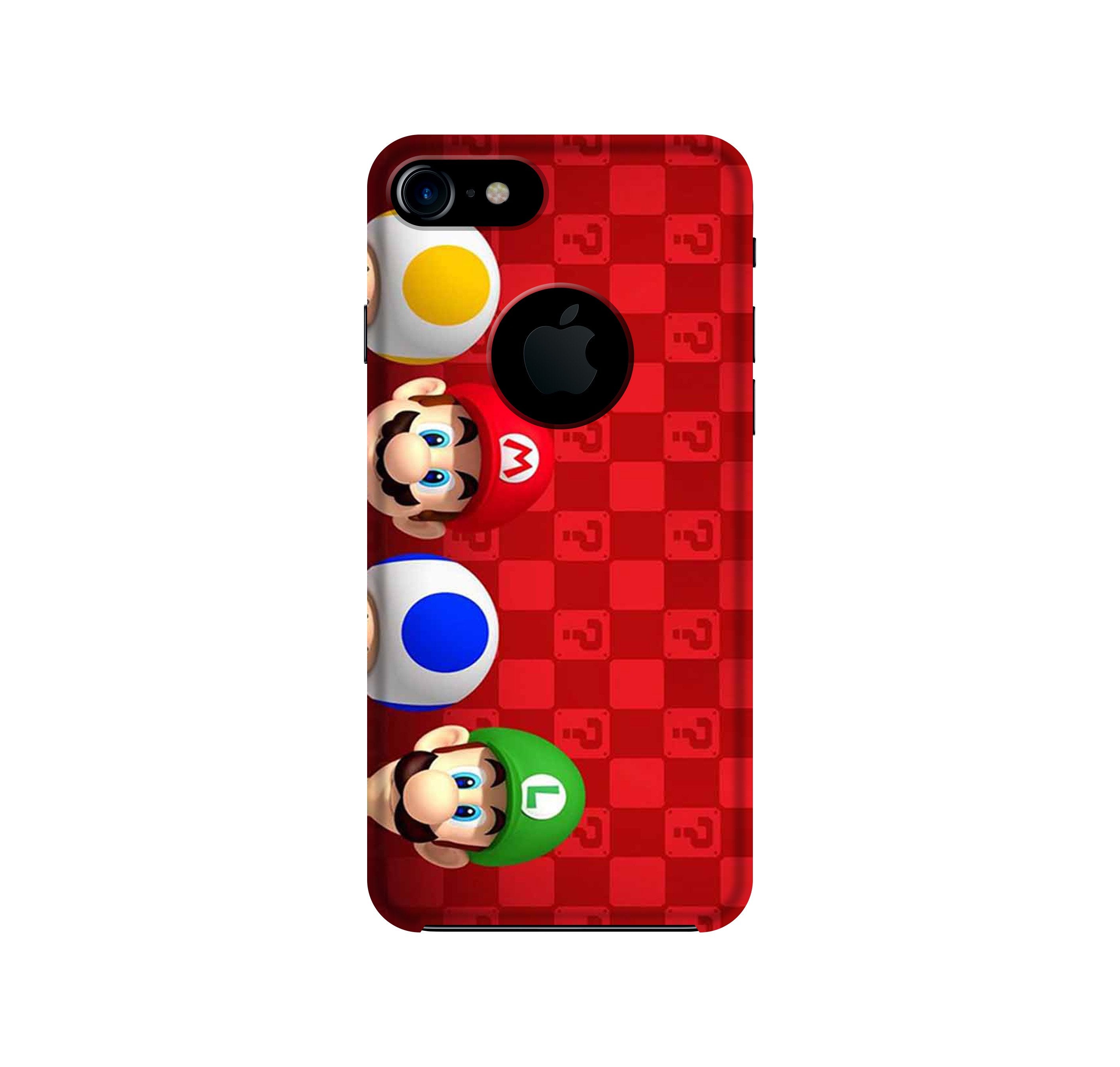 Mario Mobile Back Case for iPhone 7 Logo Cut (Design - 337)