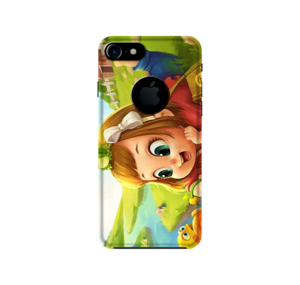 Baby Girl Mobile Back Case for iPhone 7 Logo Cut (Design - 339)