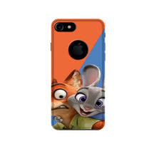 Cartoon Mobile Back Case for iPhone 7 Logo Cut (Design - 346)