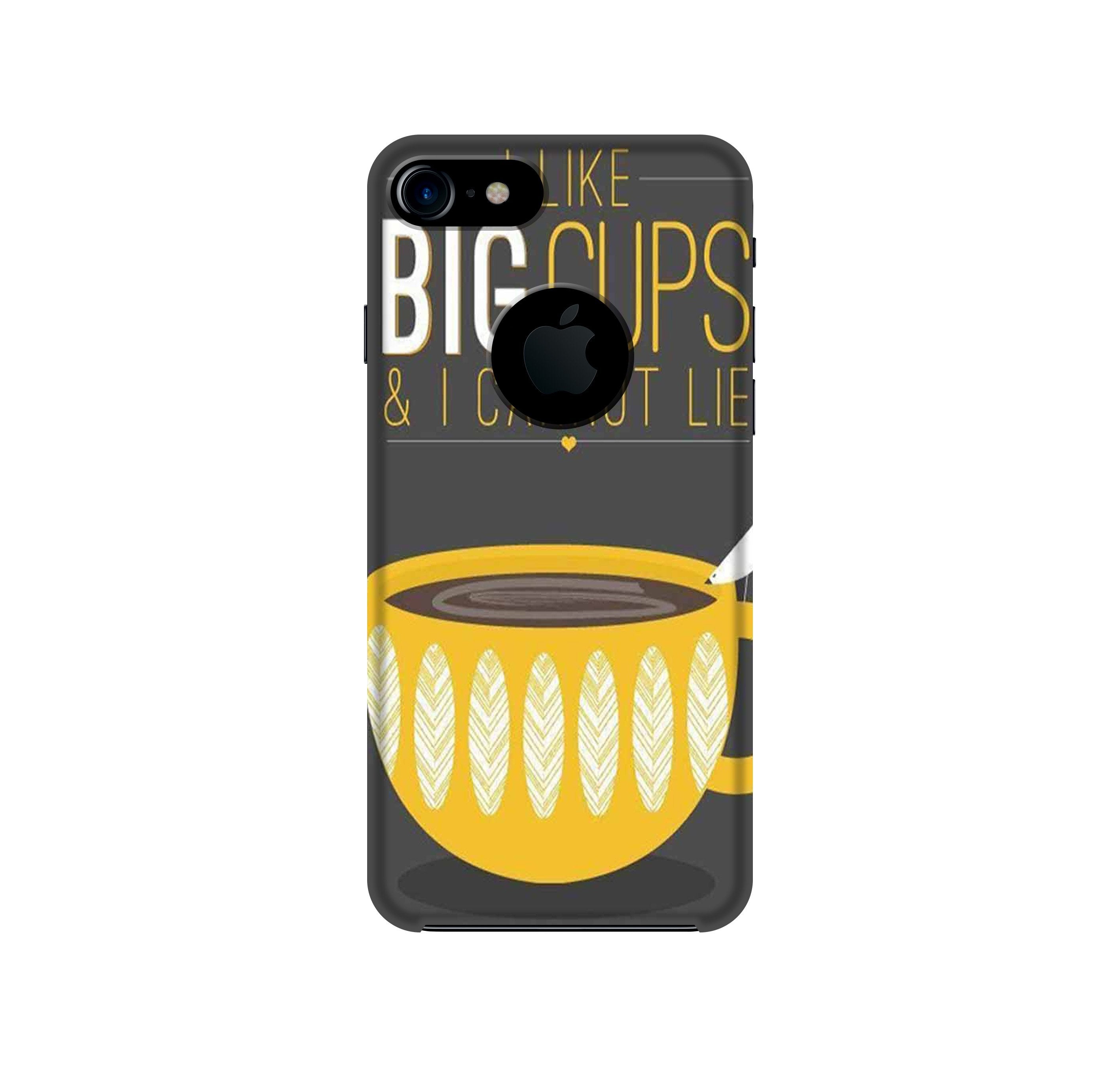 Big Cups Coffee Mobile Back Case for iPhone 7 Logo Cut (Design - 352)