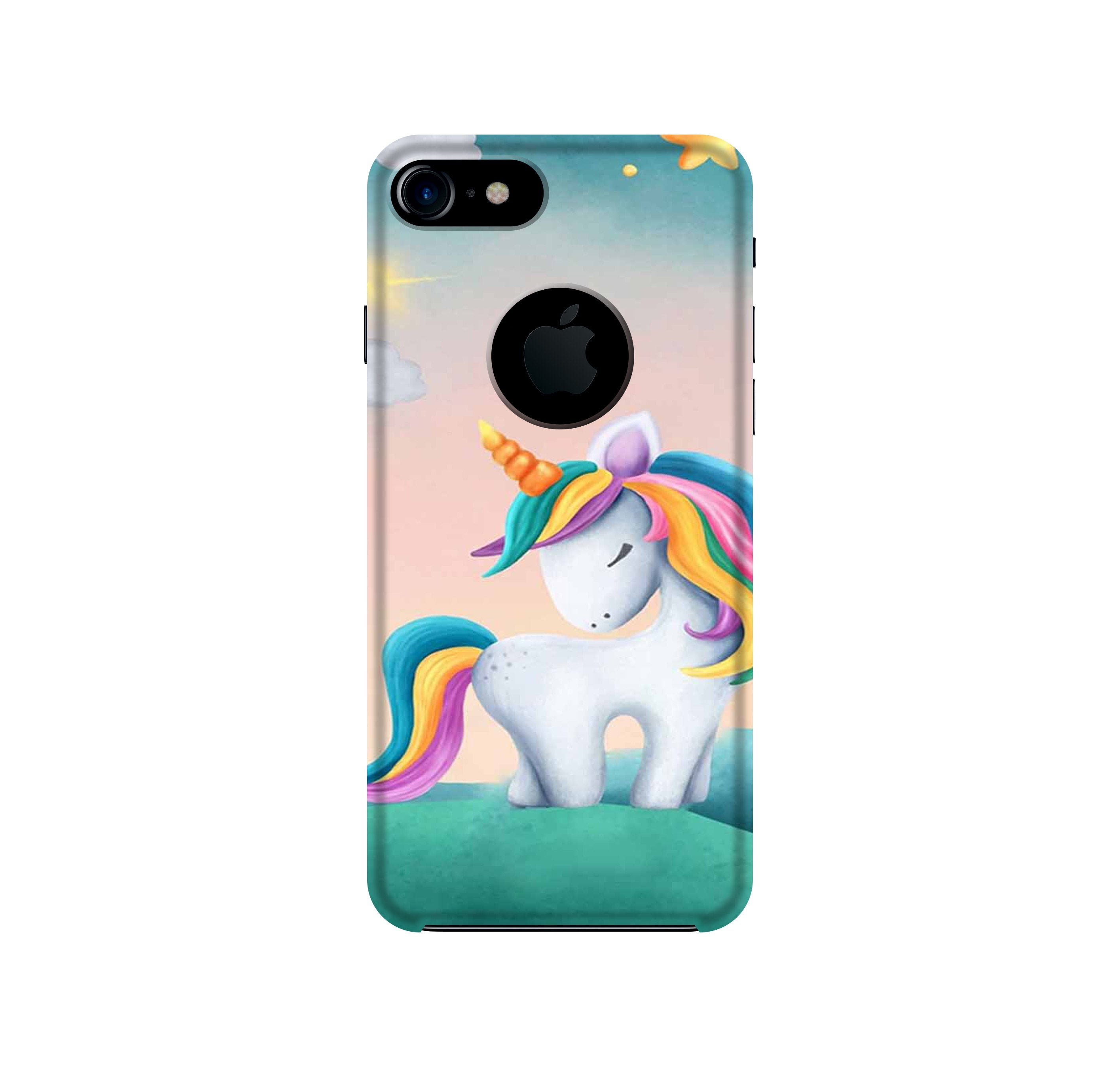 Unicorn Mobile Back Case for iPhone 7 Logo Cut (Design - 366)