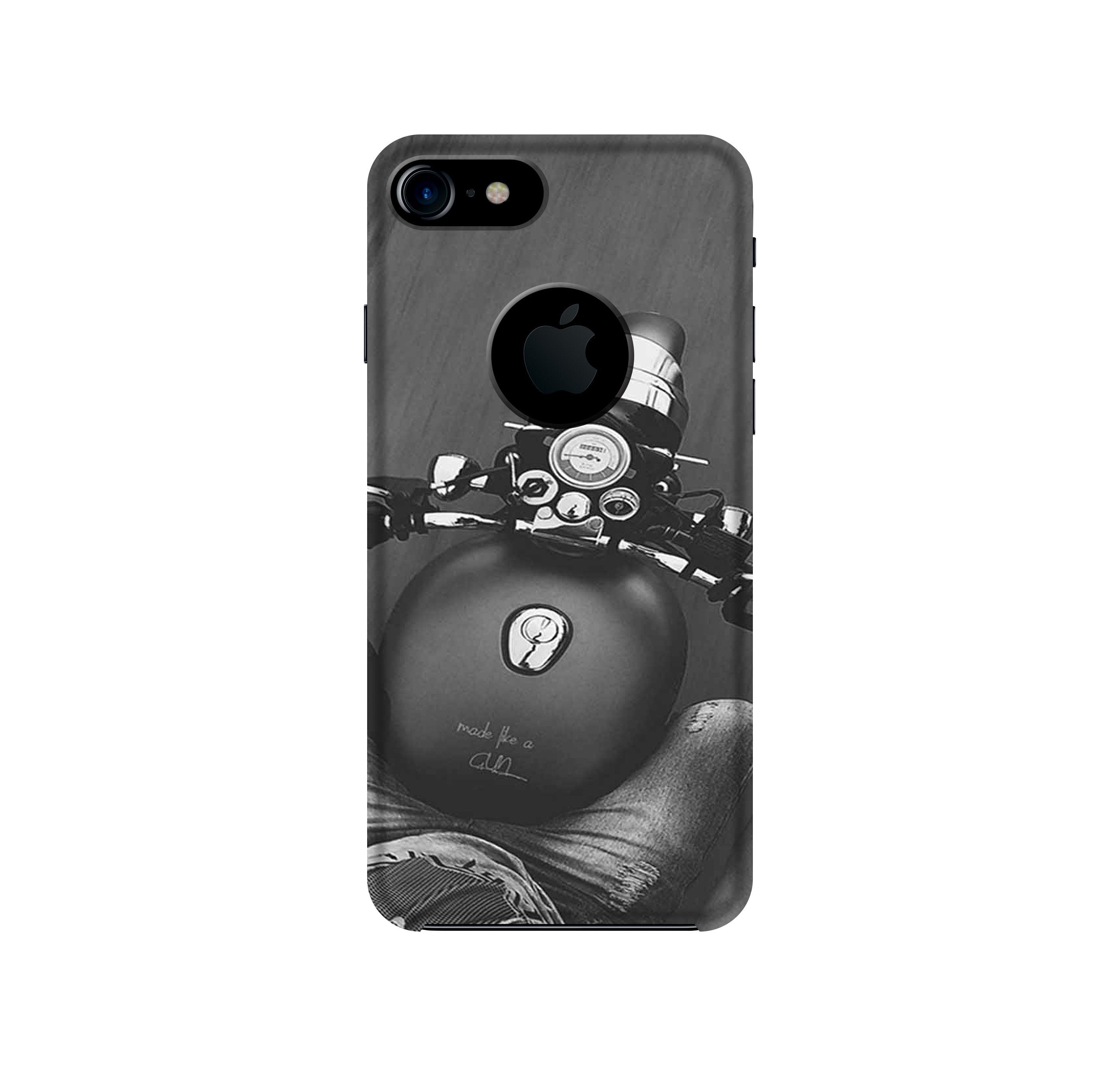 Royal Enfield Mobile Back Case for iPhone 7 Logo Cut (Design - 382)