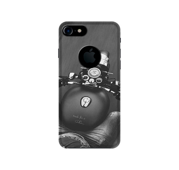 Royal Enfield Mobile Back Case for iPhone 7 Logo Cut (Design - 382)