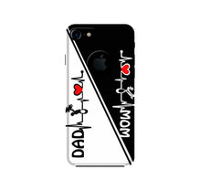 Love Mom Dad Mobile Back Case for iPhone 7 Logo Cut (Design - 385)
