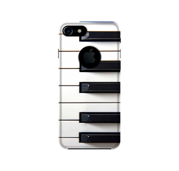Piano Mobile Back Case for iPhone 7 Logo Cut (Design - 387)