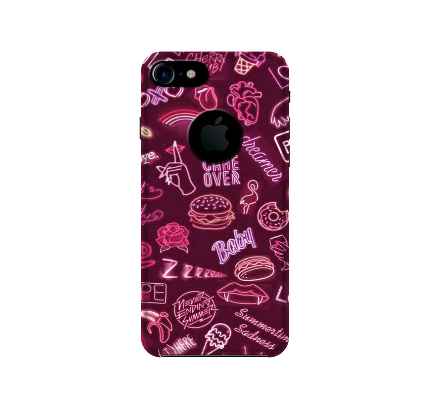Party Theme Mobile Back Case for iPhone 7 Logo Cut (Design - 392)