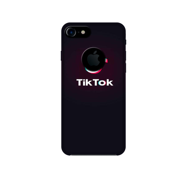 Tiktok Mobile Back Case for iPhone 7 Logo Cut (Design - 396)