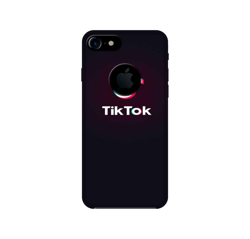 Tiktok Mobile Back Case for iPhone 7 Logo Cut (Design - 396)