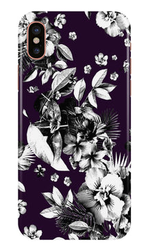 white flowers Mobile Back Case for iPhone X (Design - 7)