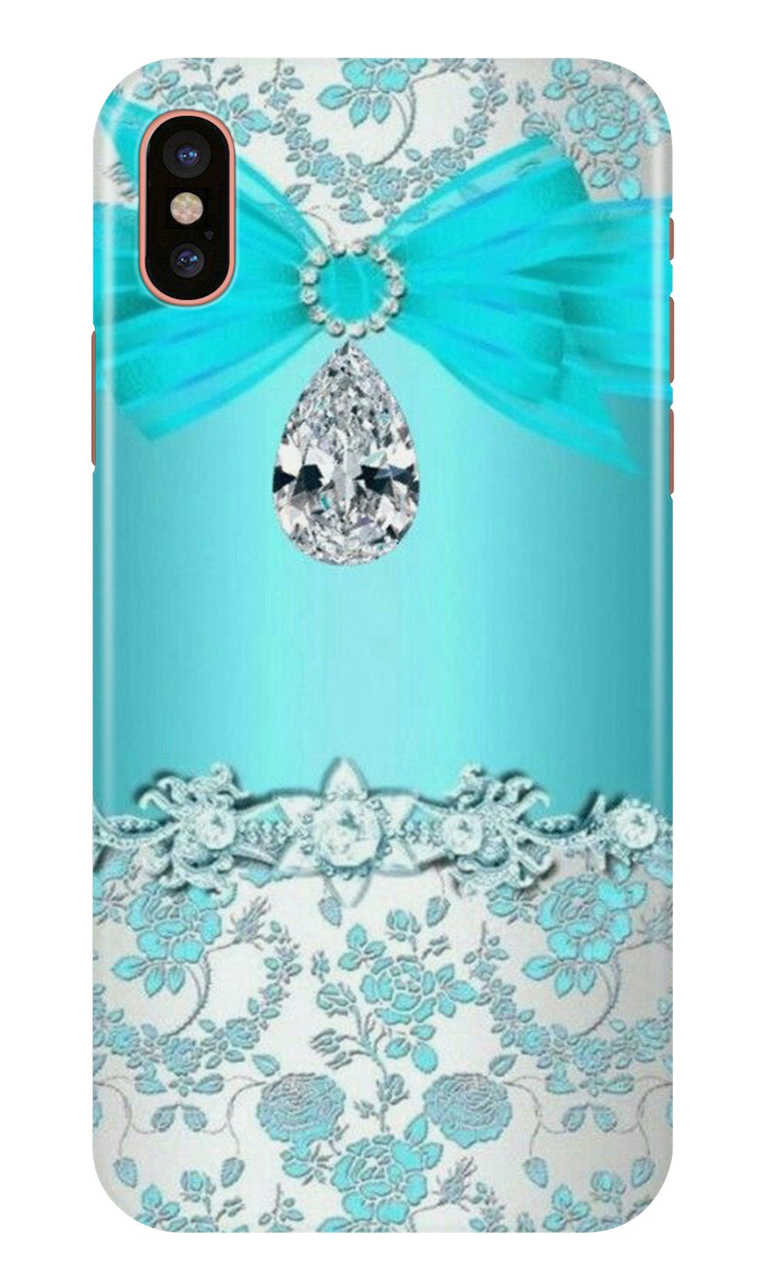 Shinny Blue Background Case for iPhone X
