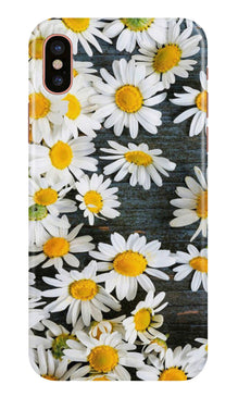 White flowers2 Mobile Back Case for iPhone X (Design - 62)