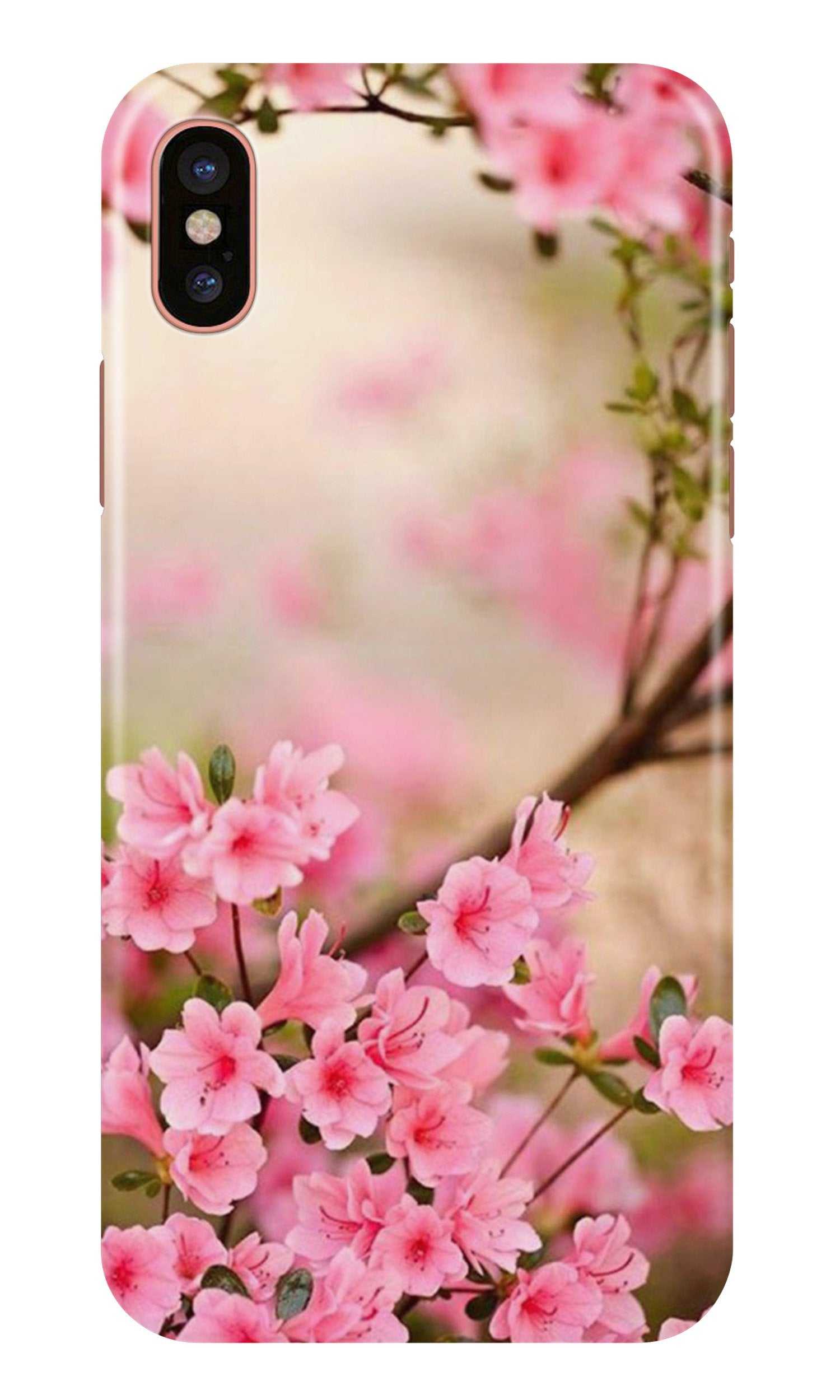 Pink flowers Case for iPhone X