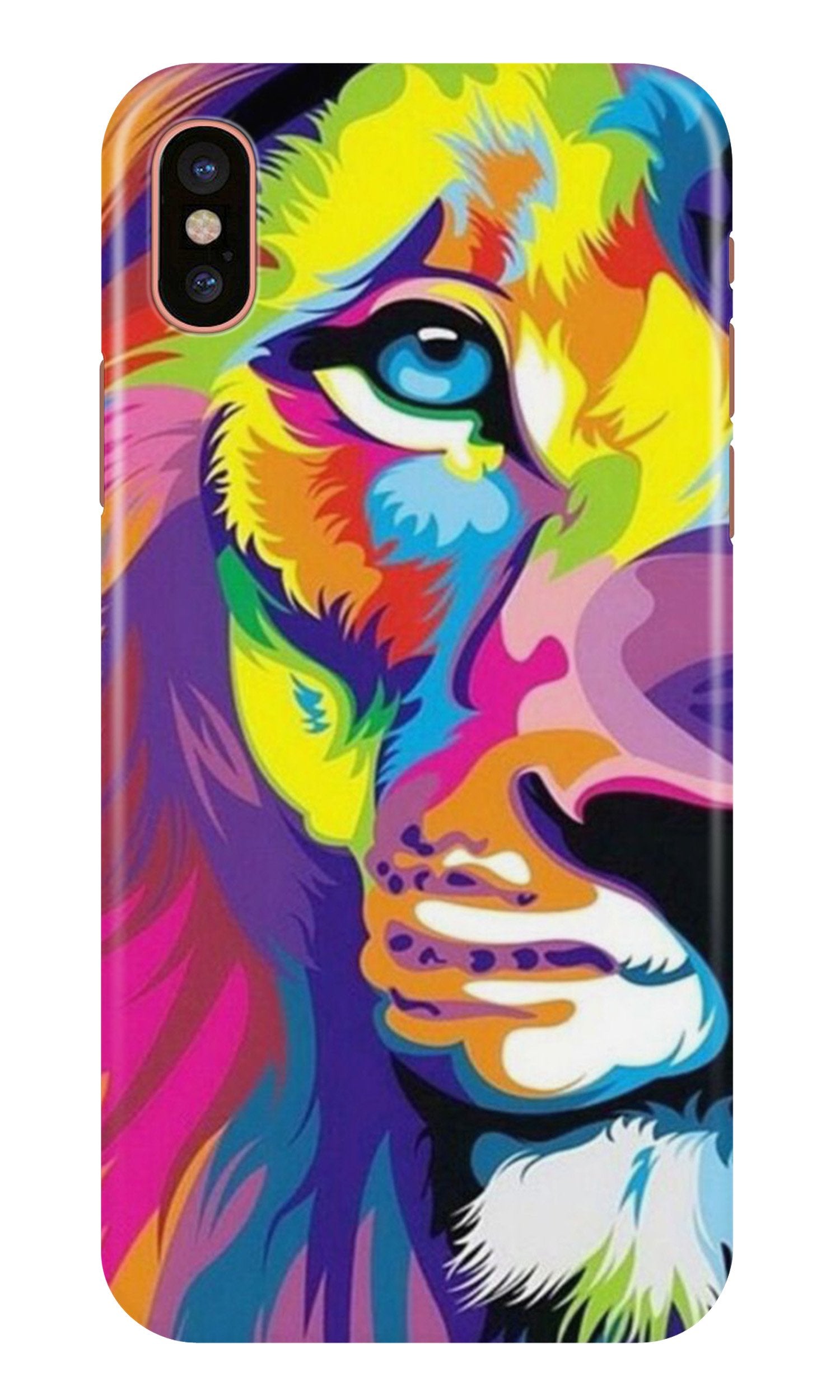 Colorful Lion Case for iPhone X  (Design - 110)