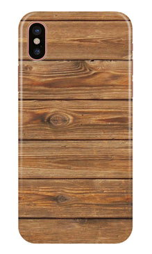 Wooden Look Mobile Back Case for iPhone X  (Design - 113)